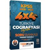 Yediiklim KPSS MEB AGS 4x4 Türkiye Coğrafyası Öğreten Tamamı Çözümlü Soru Bankası Hakan Bileyen