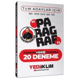 Yediiklim KPSS MEB-AGS ALES DGS YKS TYT AYT Paragraf 20 Deneme Çözümlü - Yusuf Bayraktar Yediiklim Yayınları