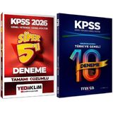 Yediiklim + Marka 2026 KPSS Genel Yetenek Genel Kültür Süper 5+10 Deneme 2 li Set Yediiklim + Marka Yayınları
