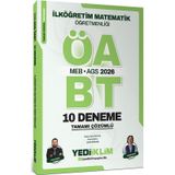Yediiklim MEB AGS ÖABT 2026 İlköğretim Matematik Öğretmenliği Tamamı Çözümlü 10 Deneme