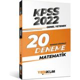 Yediiklim Yayınları 2022 KPSS Genel Yetenek Matematik Tamamı Çözümlü 20 Deneme Sınavı
