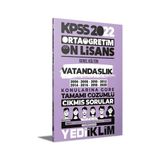 Yediiklim Yayınları 2022 KPSS Ortaöğretim Ön Lisans Genel Kültür Vatandaşlık Konularına Göre Tamamı Çözümlü Çıkmış Sorular