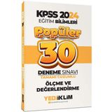Yediiklim Yayınları 2024 Eğitim Bilimleri Ölçme ve Değerlendirme Popüler Tamamı Çözümlü 30 Deneme