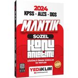 Yediiklim Yayınları 2024 KPSS ALES Sözel Mantık Konu Anlatımı