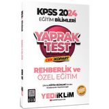 Yediiklim Yayınları - 2024 KPSS Eğitim Bilimleri Rehberlik ve Özel Eğitim Çek Kopart Yaprak Test