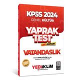 Yediiklim Yayınları 2024 KPSS Genel Kültür Vatandaşlık Çek Kopart Yaprak Test