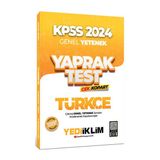 Yediiklim Yayınları 2024 KPSS Genel Yetenek Türkçe Çek Kopart Yaprak Test