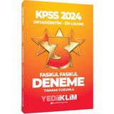 Yediiklim Yayınları 2024 KPSS Ortaöğretim Ön Lisans Fasikül Tamamı Çözümlü 3 Deneme Mesleki Hazırlık