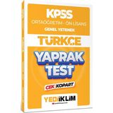 Yediiklim Yayınları 2024 KPSS Ortaöğretim Ön Lisans Genel Yetenek Türkçe Yaprak Test Sınıfı Mesleki Hazırlık