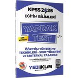 Yediiklim Yayınları 2025 KPSS Eğitim Bilimleri Öğretim Yöntem ve Teknikleri Çek Kopart Yaprak Test