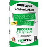 Yediiklim Yayınları 2025 KPSS Eğitim Bilimleri Program Geliştirme Çek Kopart Yaprak Test