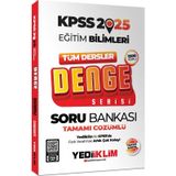 Yediiklim Yayınları 2025 Kpss Eğitim Bilimleri Tüm Dersler Denge Serisi Tamamı Çözümlü Soru Bankası