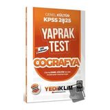 Yediiklim Yayınları 2025 Kpss Genel Kültür Coğrafya Çek Kopart Yaprak Test