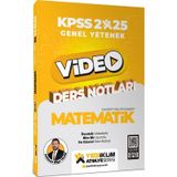 Yediiklim Yayınları 2025 KPSS Genel Yetenek Atölye Serisi Matematik Video Ders Notları