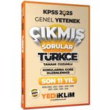 Yediiklim Yayınları 2025 Kpss Genel Yetenek Lisans Türkçe Konularına Göre Tamamı Çözümlü Son 11 Yıl Çıkmış Sorular