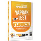 Yediiklim Yayınları 2025 Kpss Genel Yetenek Türkçe Çek Kopart Yaprak Test