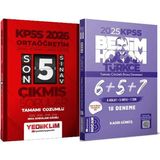 Yediiklim Yayınları 2025 Kpss Türkçe Tamamı Çözümlü 6+5+7 Deneme - 2026 Ortaöğretim Son 5 Sınav Çıkmış Sorular
