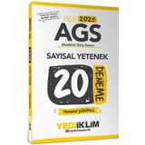 Yediiklim Yayınları 2025 MEB AGS Sayısal Yetenek Tamamı Çözümlü 20 Deneme