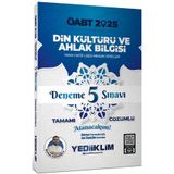 Yediiklim Yayınları 2025 ÖABT Din Kültürü ve Ahlak Bilgisi Tamamı Çözümlü Deneme 5 Sınavı