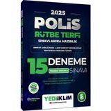 Yediiklim Yayınları 2025 Polis Rütbe Terfi Sınavlarına Hazırlık Tamamı Çözümlü 15 Deneme Sınavı - Tür