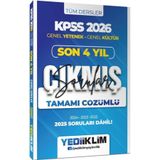 Yediiklim Yayınları 2026 KPSS Genel Yetenek Genel Kültür Son 4 Yıl Tamamı Çözümlü Çıkmış Sorular