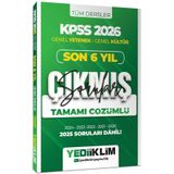 Yediiklim Yayınları 2026 KPSS Genel Yetenek Genel Kültür Son 6 Yıl Tamamı Çözümlü Çıkmış Sorular