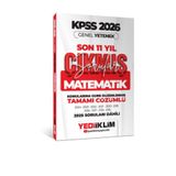 Yediiklim Yayınları 2026 KPSS Genel Yetenek Matematik Konularına Göre Tamamı Çözümlü Son 11 Yıl Çıkmış Sorular