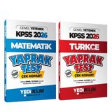 Yediiklim Yayınları 2026 Kpss Genel Yetenek Türkçe ve Matematik Çek Kopar Yaprak Test Seti 2 Kitap
