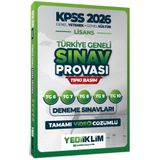 Yediiklim Yayınları 2026 KPSS Lisans GY-GK Türkiye Geneli Sınav Provası Tıpkı Basım 6-7-8-9-10 Deneme Sınavları Tamamı Video Çözümlü