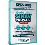 Yediiklim Yayınları 2026 KPSS Ortaöğretim Ön Lisans GY-GK Türkiye Geneli Sınav Provası Tıpkı Basım 11-12-13 Deneme Sınavları Tamamı Video Çözümlü