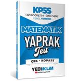 Yediiklim Yayınları 2026 KPSS Ortaöğretim Önlisans Matematik Çek Kopart Yaprak Test