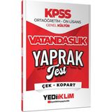 Yediiklim Yayınları 2026 KPSS Ortaöğretim Önlisans Vatandaşlık Çek Kopart Yaprak Test