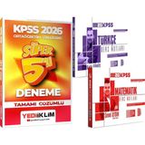 Yediiklim Yayınları 2026 Kpss Türkçe Matematik Ders Notları - 2026 Kpss Ortaöğretim-Önlisans Çözümlü Süper 5 Deneme