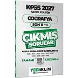 Yediiklim Yayınları 2027 KPSS Genel Kültür Coğrafya Konularına Göre Tamamı Çözümlü Son 11 Yıl Çıkmış Sorular