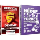 Yediiklim Yayınları Hedef 657 Türkçe 18 Deneme - 2026 Kpss Çözümlü Süper 5li Deneme