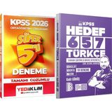 Yediiklim Yayınları Hedef 657 Türkçe 18 Deneme - 2026 Kpss Ortaöğretim-Önlisans Çözümlü Süper 5 Deneme