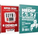Yediiklim Yayınları Hedef 657 Vatandaşlık 18 Deneme - 2026 Kpss Ösym Ne Sorar Çözümlü Fasikül 8 Deneme