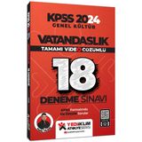 Yediiklim Yayınları - Kpss 2024 Genel Kültür Vatandaşlık Tamamı Video Çözümlü 18 Deneme Sınavı