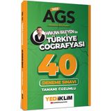 Yediiklim Yayınları MEB AGS Hakan Bileyen ile Türkiye Coğrafyası Tamamı Çözümlü 40 Deneme Sınavı
