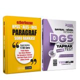 Yediiklim Yayınları Pegem Ezberbozan Paragraf Soru ve Yediiklim DGS Sayısal Sözel Yetenek Çek Kopart Yaprak Test Seti 2 Kitap