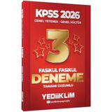 Yediiklim Yayınları Yediiklim 2026 Kpss Genel Yetenek Genel Kültür Tamamı Çözümlü Fasikül Fasikül 3 Yıldız Deneme