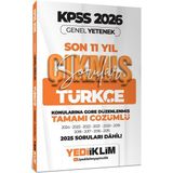 Yediiklim Yayınları Yediiklim 2026 KPSS Genel Yetenek Türkçe Konularına Göre Tamamı Ç