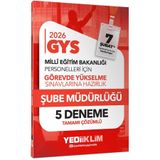Yediiklim Yayınları Yediiklim 2026 Meb Gys Şube Müdürlüğü Tamamı Çözümlü 5 Deneme