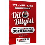 Yediiklim Yayınları Yediiklim 2027 Tyt-Msü-Kpss Tüm Sınavlar Için Dil Bilgisi Tamamı Video Çözümlü 30 Deneme