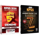 Yediiklim + Yönerge 2026 KPSS Genel Yetenek Genel Kültür Süper 5+7 Deneme 2 li Set Yediiklim + Yönerge Yayınları