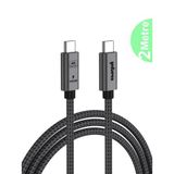 Yediseven Type C To USB 3.2 Gen2 100W 5A Hızlı Şarj Data ve 4K Görüntü Aktarma Kablosu 20GBPS Gri 2 Metre