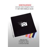 yeditepe hayat Siyah Anı Defteri - Fotoğraf Albümü - 20x20cm - Mini Jel Kalem Ve Stiker