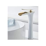 yedix yapı Şelale Çanak Lavabo Bataryası Beyaz-Gold VIC-WG-001