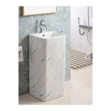 yedix yapı Yedi Yapı Mono Blok Ayaklı Kolon Köşeli Seramik Lavabo YYM-P106