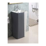 yedix yapı Yedi Yapı Mono Blok Ayaklı Kolon Köşeli Seramik Lavabo YYM-P109